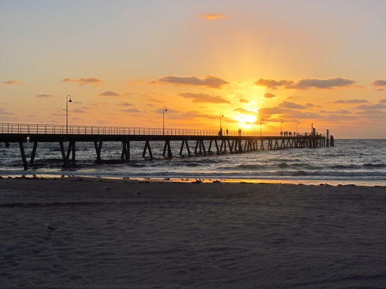 Sonnenuntergang am Strand von Glenelg