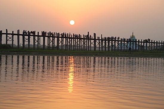 U Bein Brücke im Sonnenuntergang