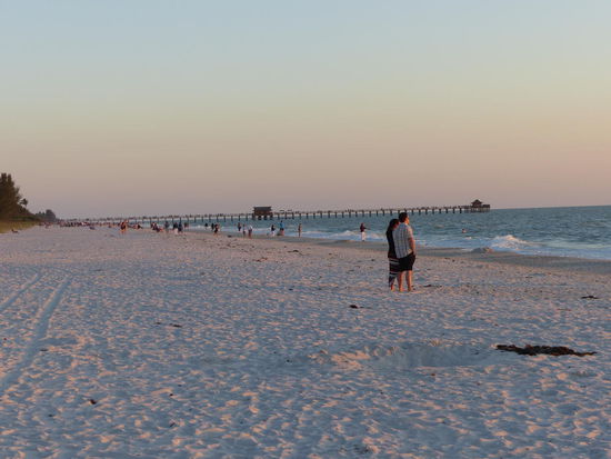Naples Pier im Sonnenuntergang