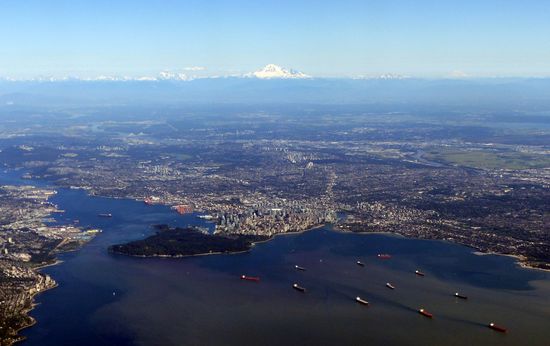 Vancouver aus der LH492 von West nach Ost