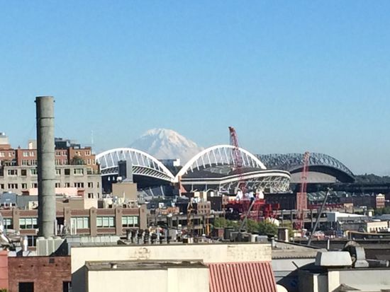 Der Mt. Rainier im Hintergrund 