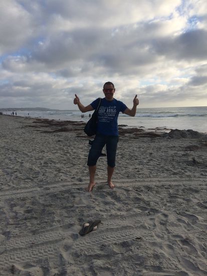 Am Strand von San Diego