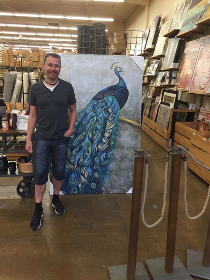 Einen Pfau trifft man überall. Auch in Santa Barbara