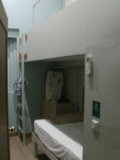in diesen Vierbettschlafsaal. Super Standard, freundliches Personal, alles gut. Nur 24 USD pro Nacht finde ich schon etwas teuer.