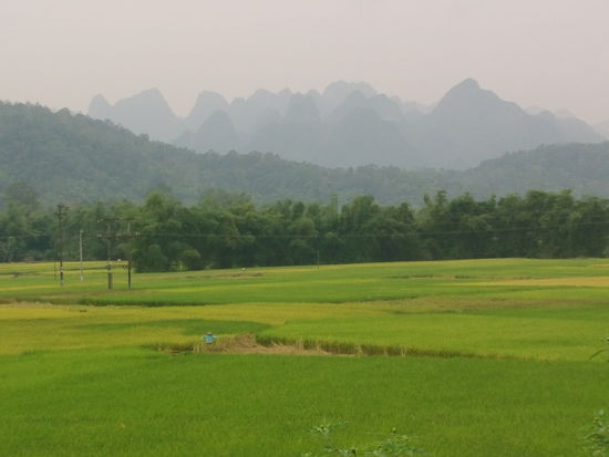 Ich mache einen kleinen Ausflug Richtung chinesischer Grenze. Dort gibt es eine Gedenkstätte für Ho Chi Min. Das Wetter ist etwas wechselhaft.