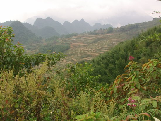Oft geht es auf der einen Seite steil bergab und auf der anderen Seite steil bergauf.