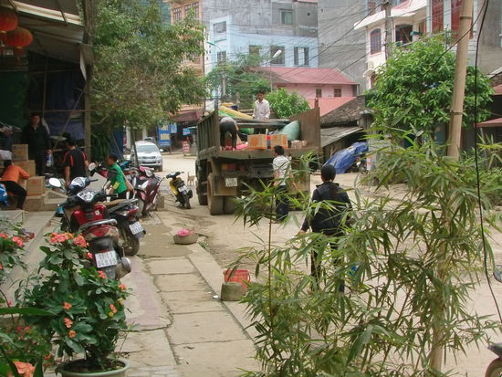 Ich erreiche Bao Lac, trinke Kaffee und esse etwas. Ich bin mir nicht sicher, ob ich Richtung Norden oder nach Ha Giang Richtung Westen fahren soll.