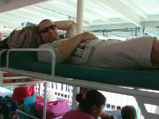 Die Wellen schaukeln das Schiff sanft auf und ab und mich in den Schlaf.