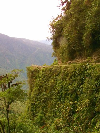 Zum Beispiel die Yungas Road, welche als die gefährlichste Straße der Welt gilt.