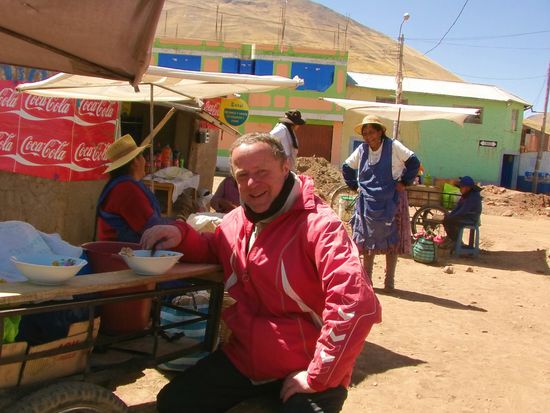 Mittagessen am Straßenrand