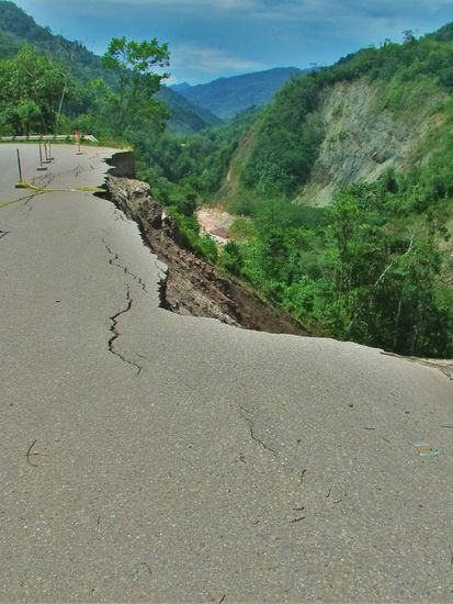 Der Regen hat frische Spuren hinterlassen.