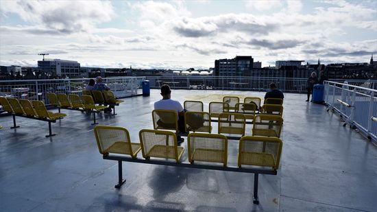 Erstmal das Schiff in Augenschein nehmen. Das Sonnendeck
