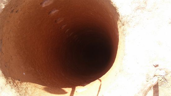 Der Brunnen der DMG-Schule ist fast fertig.