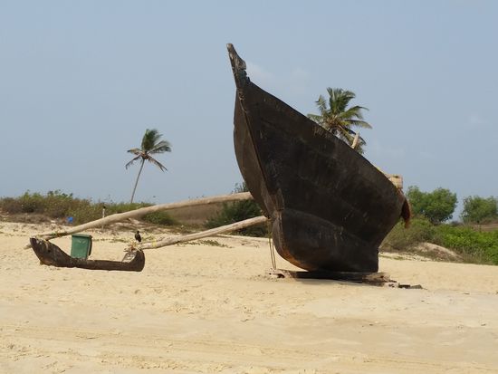 Die Krähe,welche noch vor einem Augenblick auf der bugspitze saß,disappariert