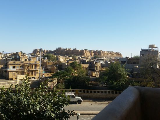 Das Fort von der Terrasse des Hotel "Wanderlust" aus