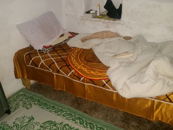 Mein verlassenes Bett im "Loch"