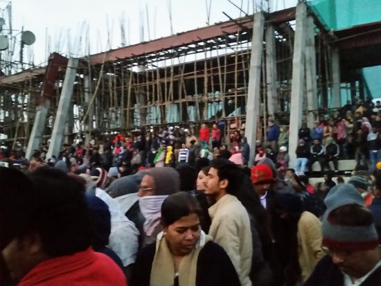 Das Gewusel und die im Bau befindliche Terrasse