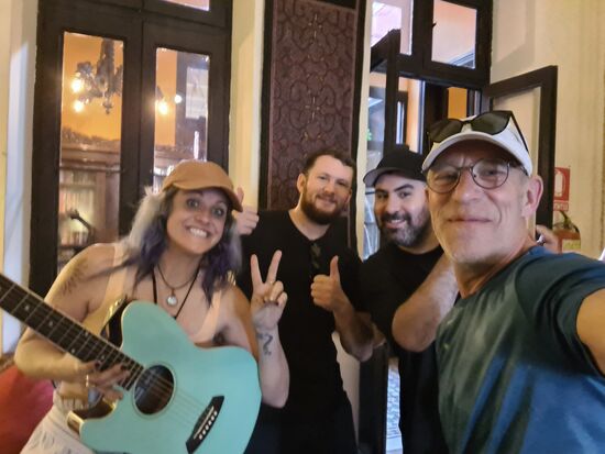 Britt, Mitch, Geoff and me