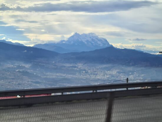 Blick aus dem Bus nach Verlassen El Alto's
