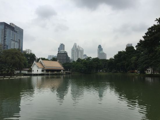 Lumphini-Park. Es war nicht ganz so düster, wie es auf dem Bild scheint...