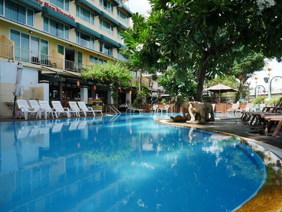 Unser Hotel „New Siam Riverside Guesthouse“ - ein einfaches, jedoch sehr angenehmes, sauberes und ruhiges Haus mit freundlichem Personal.