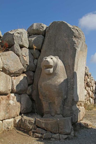 Hattusa - das Löwentor - rekonstruierter Kopf