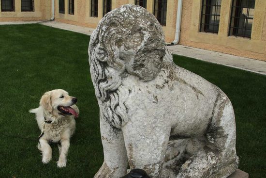 Zwei Löwen bewachen das Corum Museum