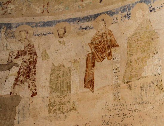 Noch erhaltene Wandmalerei