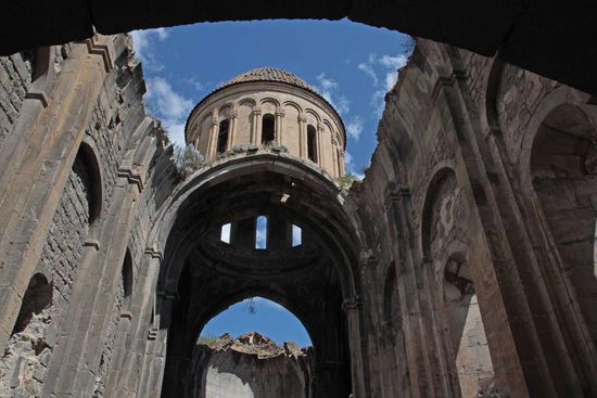 Nur die Seitenwände und die Kuppel sind erhalten