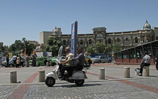 Auf dem Roller lässt sich alles transportieren