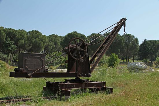 Der Kran stammt von der Fa. Dorman Long aus Middlesbrough, England