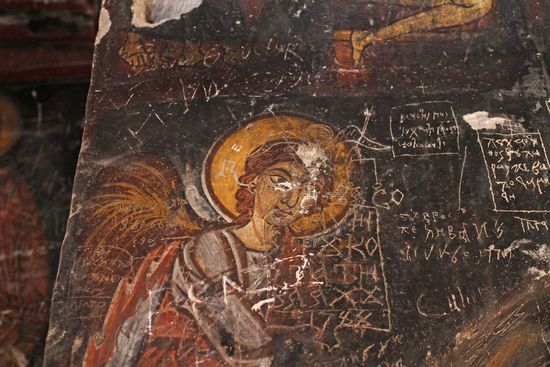 Wandmalerei der griechischen Kirche