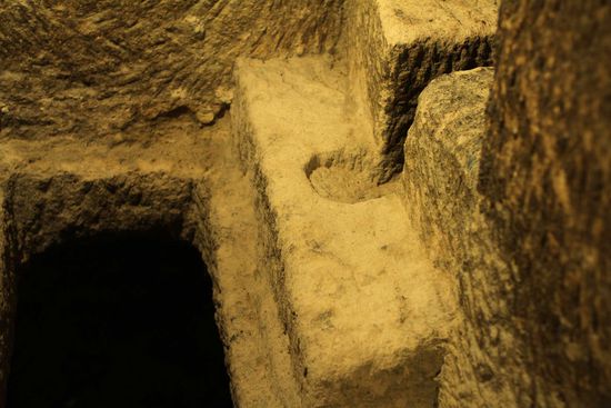 Unterirdische Stadt Tatlarin - auch ein Toilettenraum wurde entdeckt