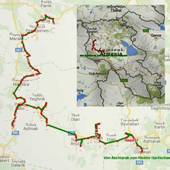 Von Ashtarak zum Kloster Haritschavankh