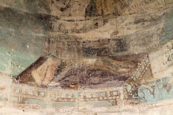 Reste der Wandmalerei