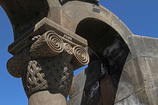 Ruine der Kathedrale von Zvarthnots´