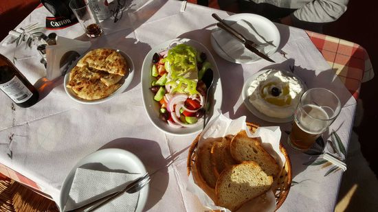 Das fängt gut an! Unser erstes griechisches Abendessen