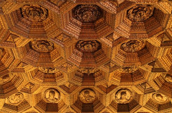 Kassettendecke im Refektorium