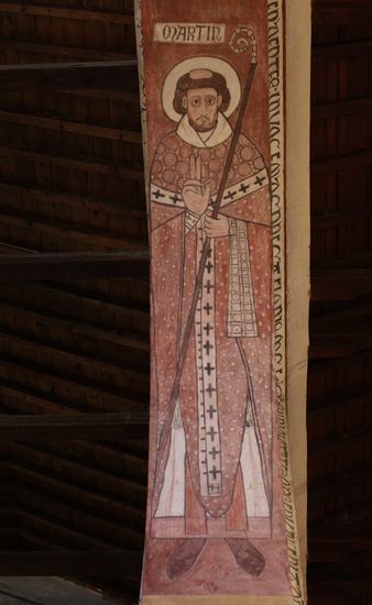 Iglesia de San Roman - Bemalung im Bogen