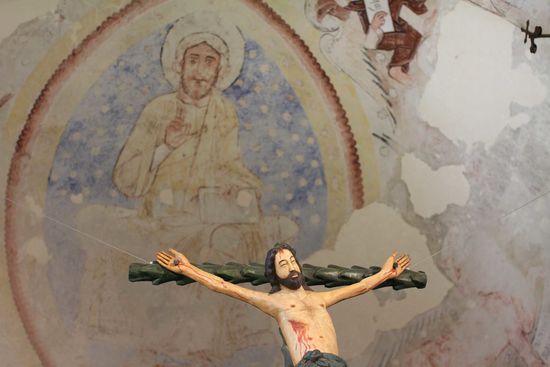 Wandgemälde in der Apsis