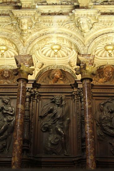 Der obere Teil des Chorgestühl