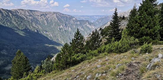 Ausblick in die Berglandschaft