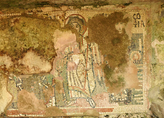 Amphitheater - Mosaike in den Katakomben