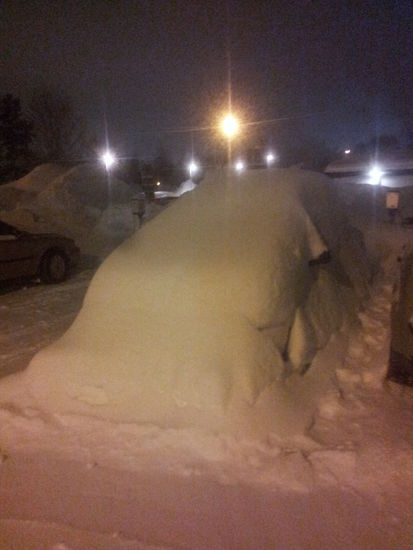 Schneemassen in Sundsvall (Schweden)