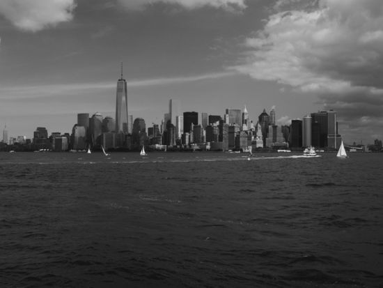 Manhattan von Liberty Island aus