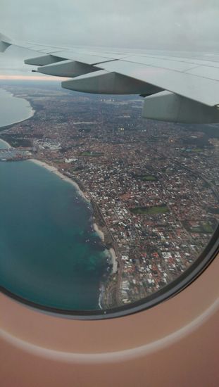 Der Blick aus dem Flugzeug, kurz bevor wir gelandet sind.