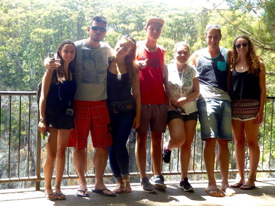 Springbrook Nationalpark - Gruppenfoto mit Jony und Wambo