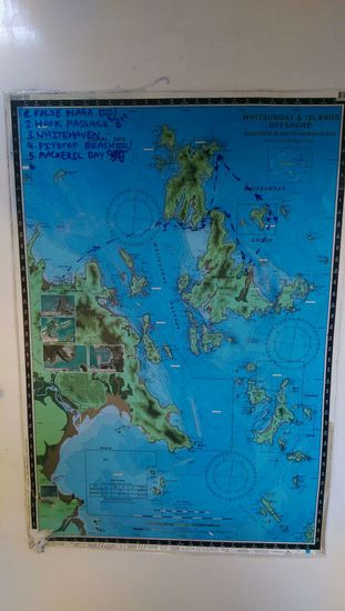 Whitsunday Islands Tour - unsere Route durch die Whitsunday Islands