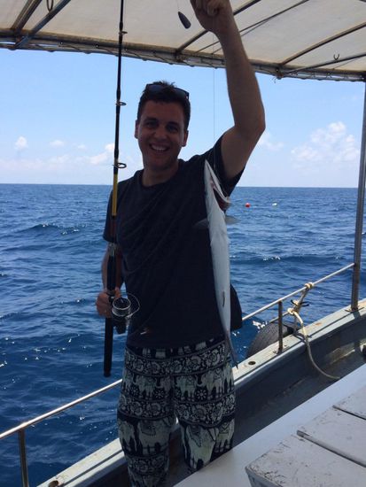 Jan beim Hochseeangeln