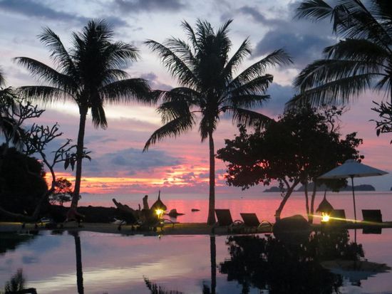 Abendstimmung im Hotel Bintang Flores